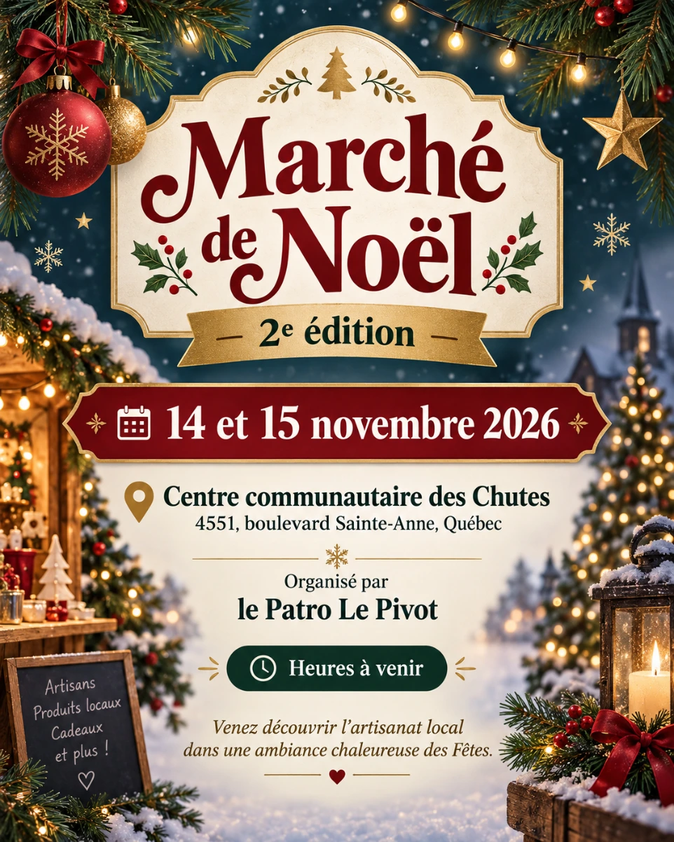 Marché de Noël au Centre communautaire des Chutes à Québec – Création Opale et Agate
