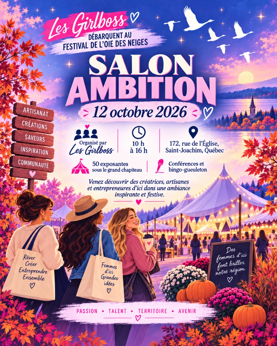 Salon Ambition au Festival de l’Oie des Neiges à Saint-Joachim – Création Opale et Agate