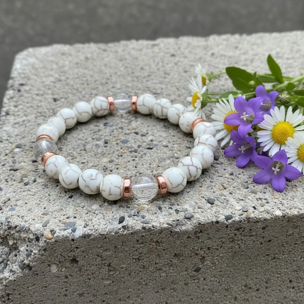 Bracelet en Pierre précieuse véritable ~ Apaisement ~ Cadeau pour elle (6 po (très petit), Turquoise) (Modifier avec l'IA) (2).webp