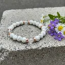 Bracelet en Pierre précieuse véritable ~ Apaisement ~ Cadeau pour elle (6 po (très petit), Turquoise) (Modifier avec l'IA) (2).webp