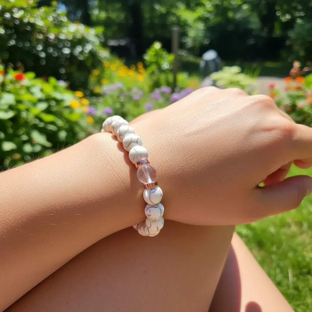 Bracelet en Pierre précieuse véritable ~ Apaisement ~ Cadeau pour elle (6 po (très petit), Turquoise) (Modifier avec l'IA).webp