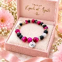 Bracelet O&A dans un écrin rose poudré.webp
