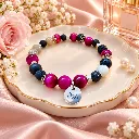 Bracelet O&A sur satin rose.webp
