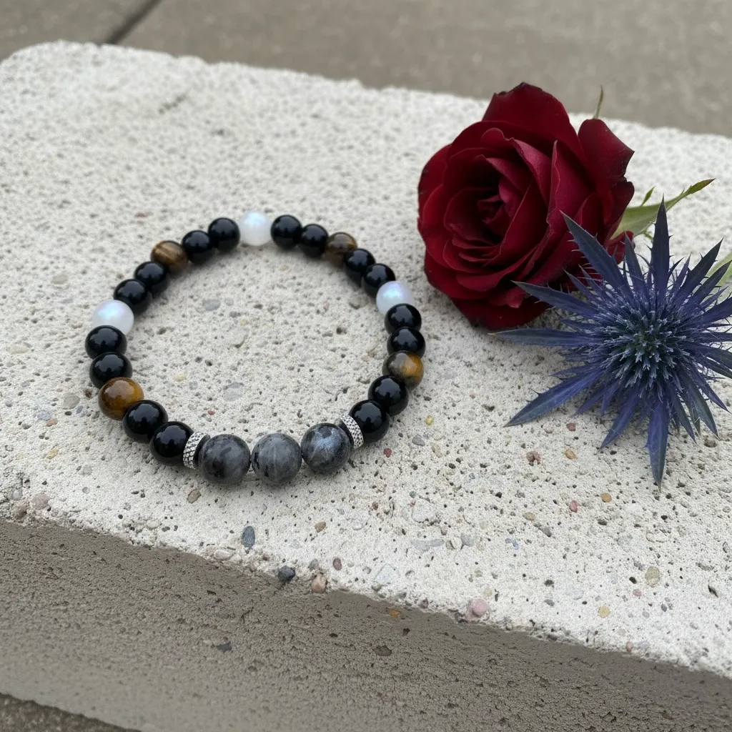 Bracelet Pierres Semi Précieuses ~ Douleurs chroniques ~ (6 po (très petit), Labradorite)