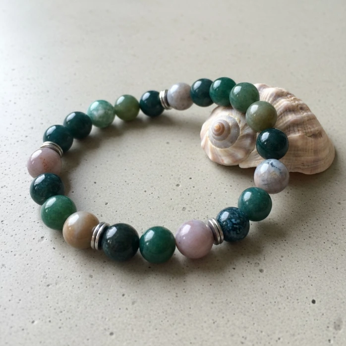 Bracelet Pierres précieuses naturelles véritables ~ Atteindre ses Objectifs ~ (6 po (très petit))