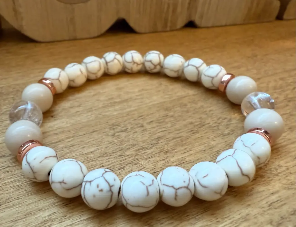 Genuine gemstone bracelet ~ The Spiritual ~ Gift for her (6 po (très petit), Rock crystal)