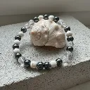 Bracelet en Pierre précieuse véritable 6 mm ~ Apaisement ~ Cadeau pour elle