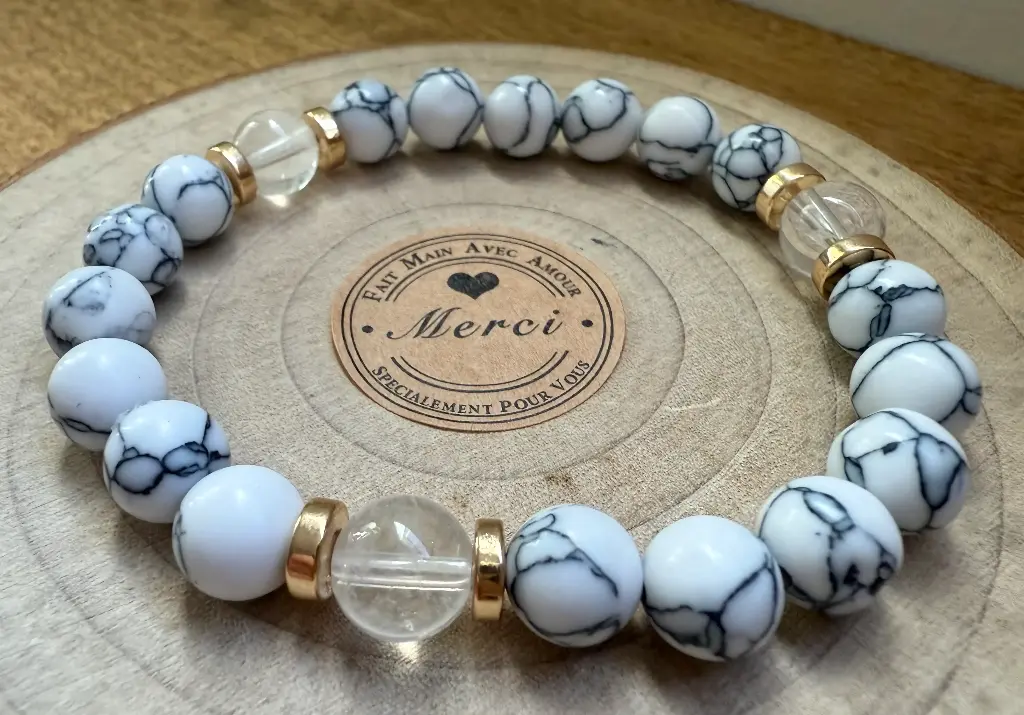 Bracelet en Pierre précieuse véritable ~ Apaisement ~ Cadeau pour elle