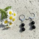 Semi-precious stone earrings ~ Protection ~ Stainless steel sleeper earrings