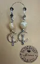 Semi-precious stone earrings ~ Soothing ~ Stainless steel sleeper and cat charm