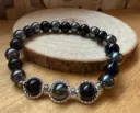 Bracelet extensible en Pierres semi-précieuses naturelles ~ Ancrage et Protection ~