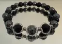 Stretch Bracelet Made with Natural Semi-Precious Stones ~ Grounding and Protection ~