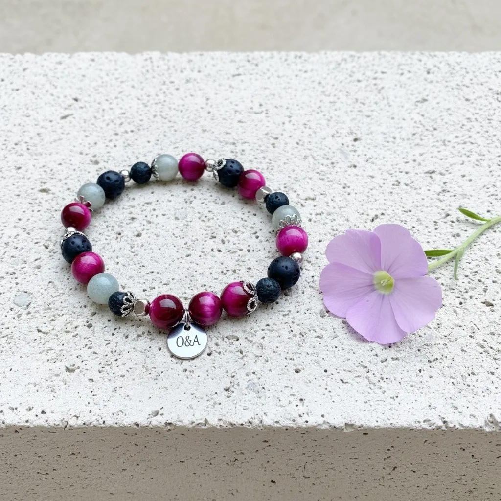 Bracelet en Pierres semi-précieuses ~ Collection Sky ~ Équilibre émotionnel (6 po (très petit), Labradorite)