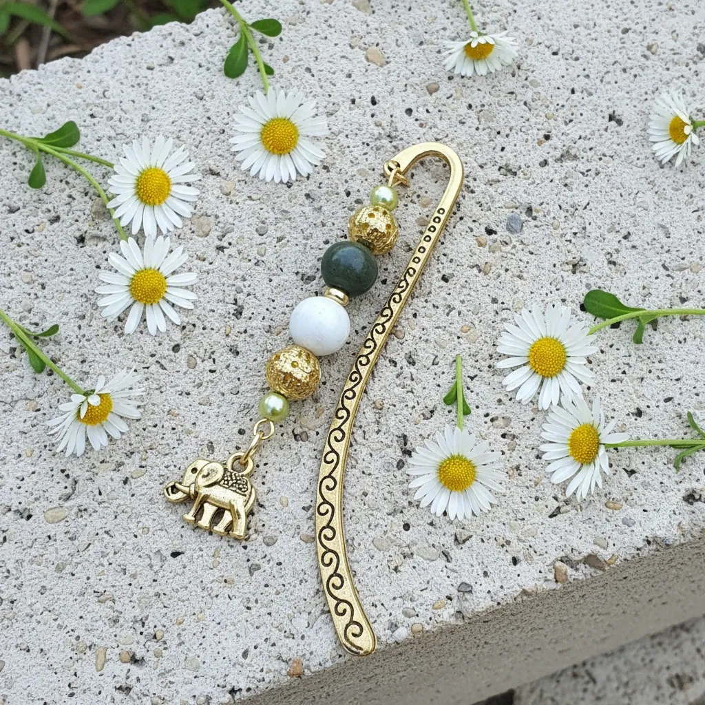 Signet en pierre précieuse ~ Chance ~ Marque-page (Amazonite)