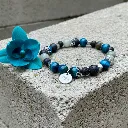 Semi-precious stone bracelet ~ Sky Collection ~ Shield
