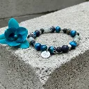 Semi-precious stone bracelet ~ Sky Collection ~ Shield