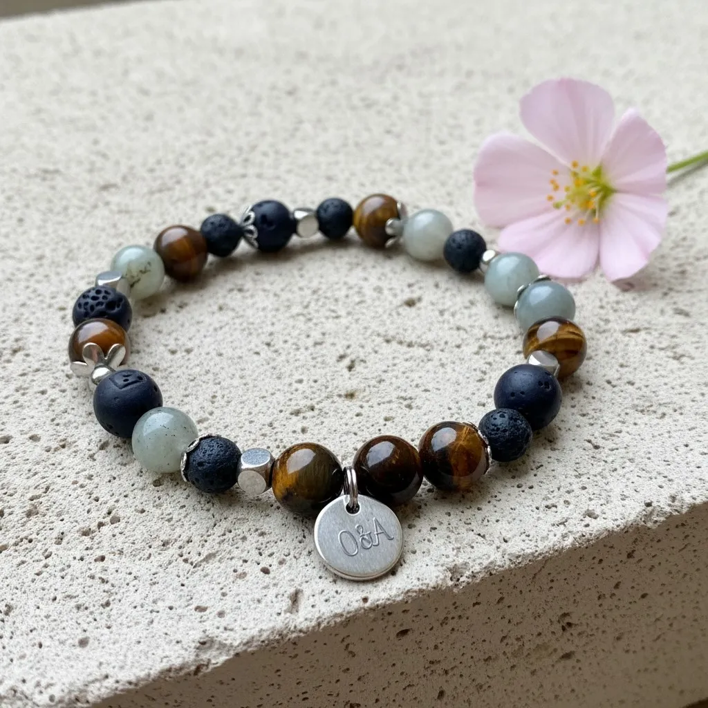 Natural Stone Bracelet ~ Sky Collection ~ Success (6 po (très petit), Labradorite)