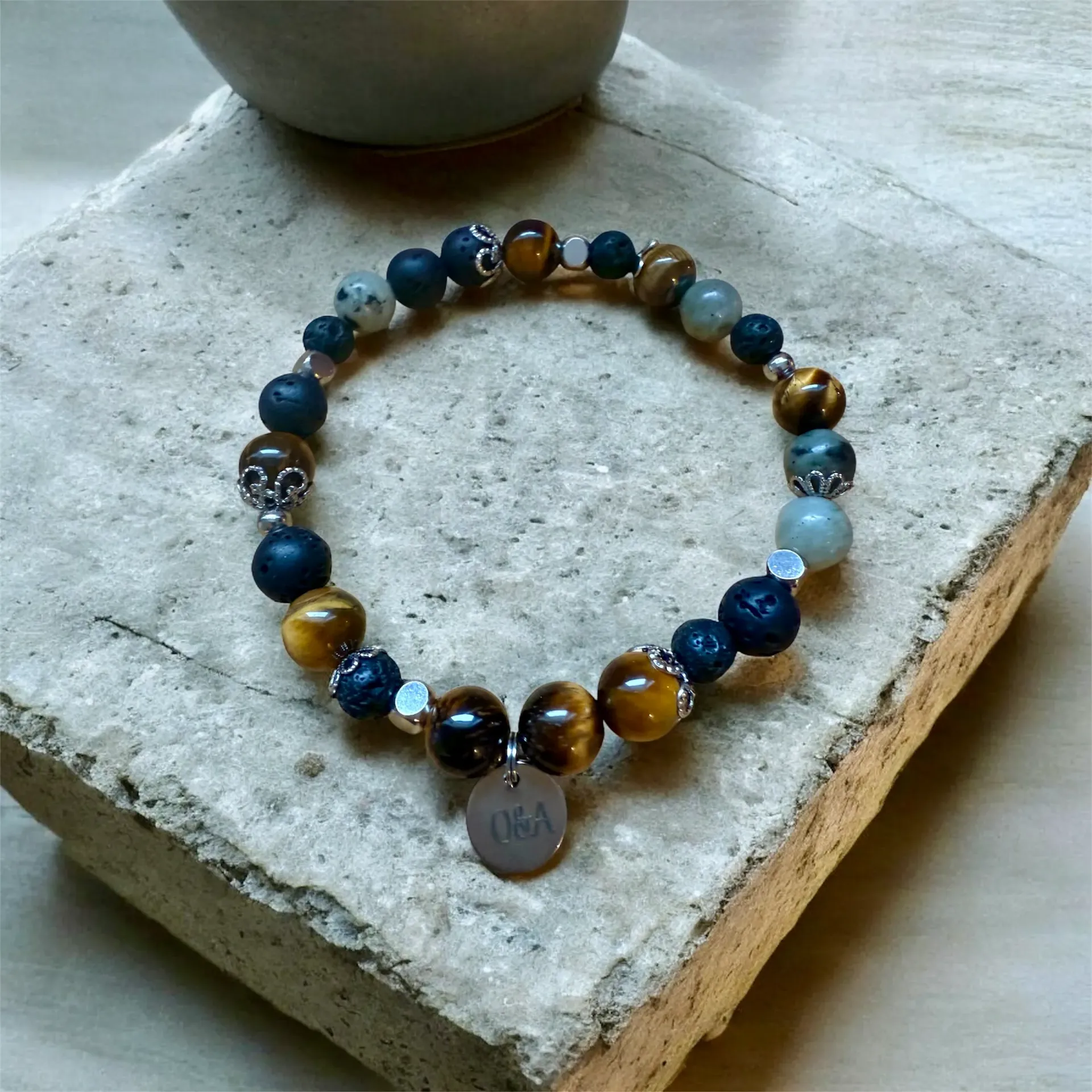 Natural Stone Bracelet ~ Sky Collection ~ Success (6 po (très petit), Tiger's Eye)