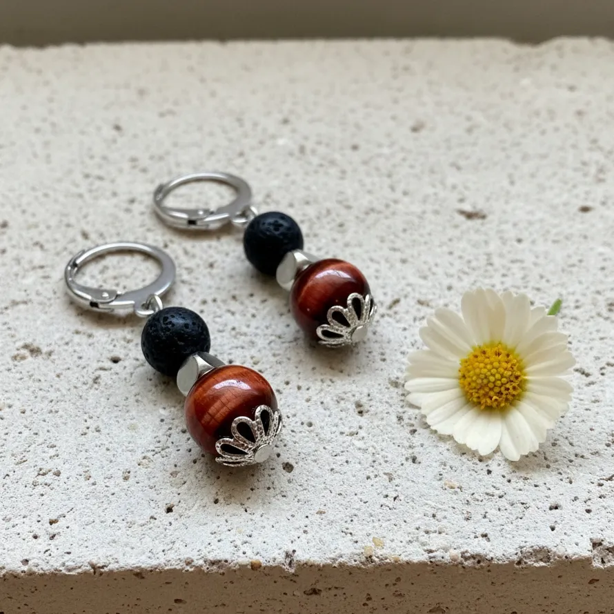 Semi-precious stone earrings ~ Sky Collection ~ Protection