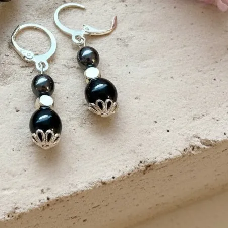 Boucles d'oreilles en Pierres semi-précieuses ~ Collection Sky ~ Protection