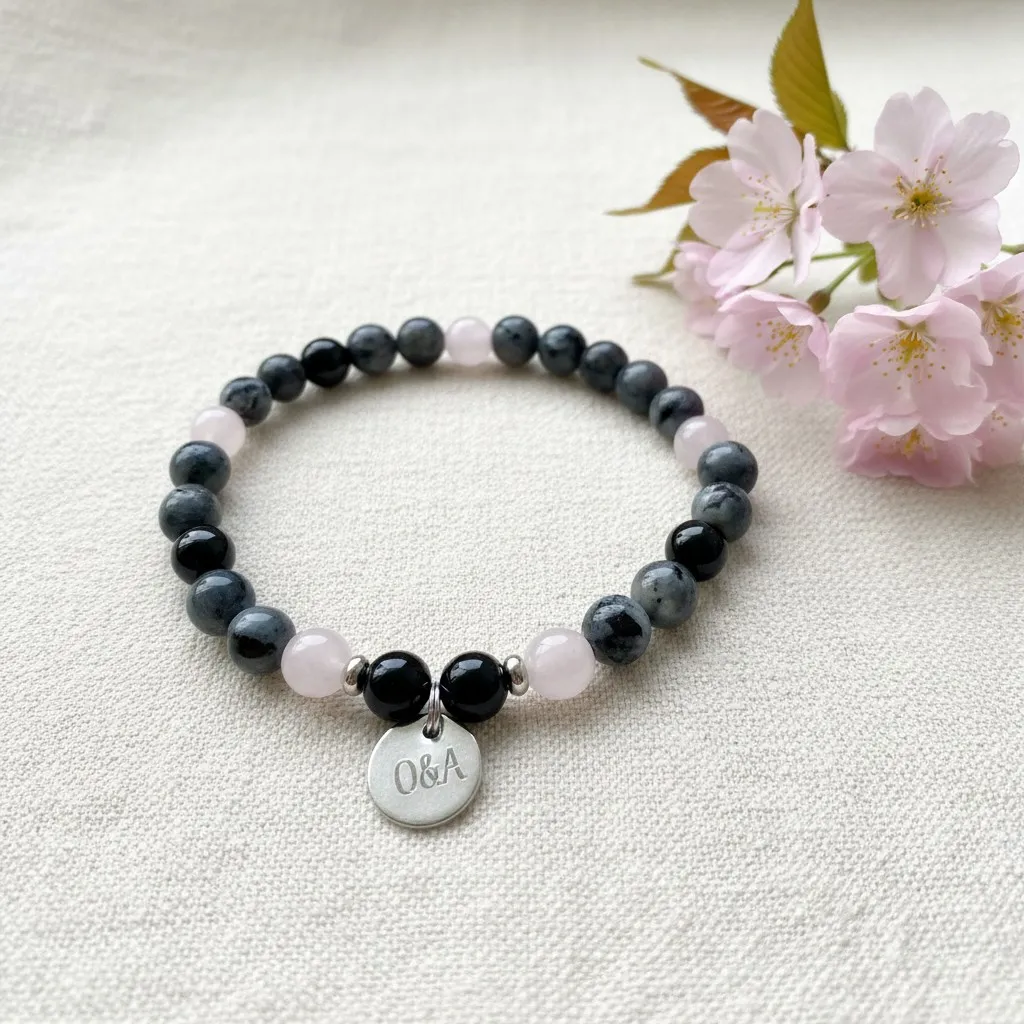 Bracelet de Pierres Semi Précieuses ~ Douleurs chroniques ~ (6 po (très petit), Labradorite)