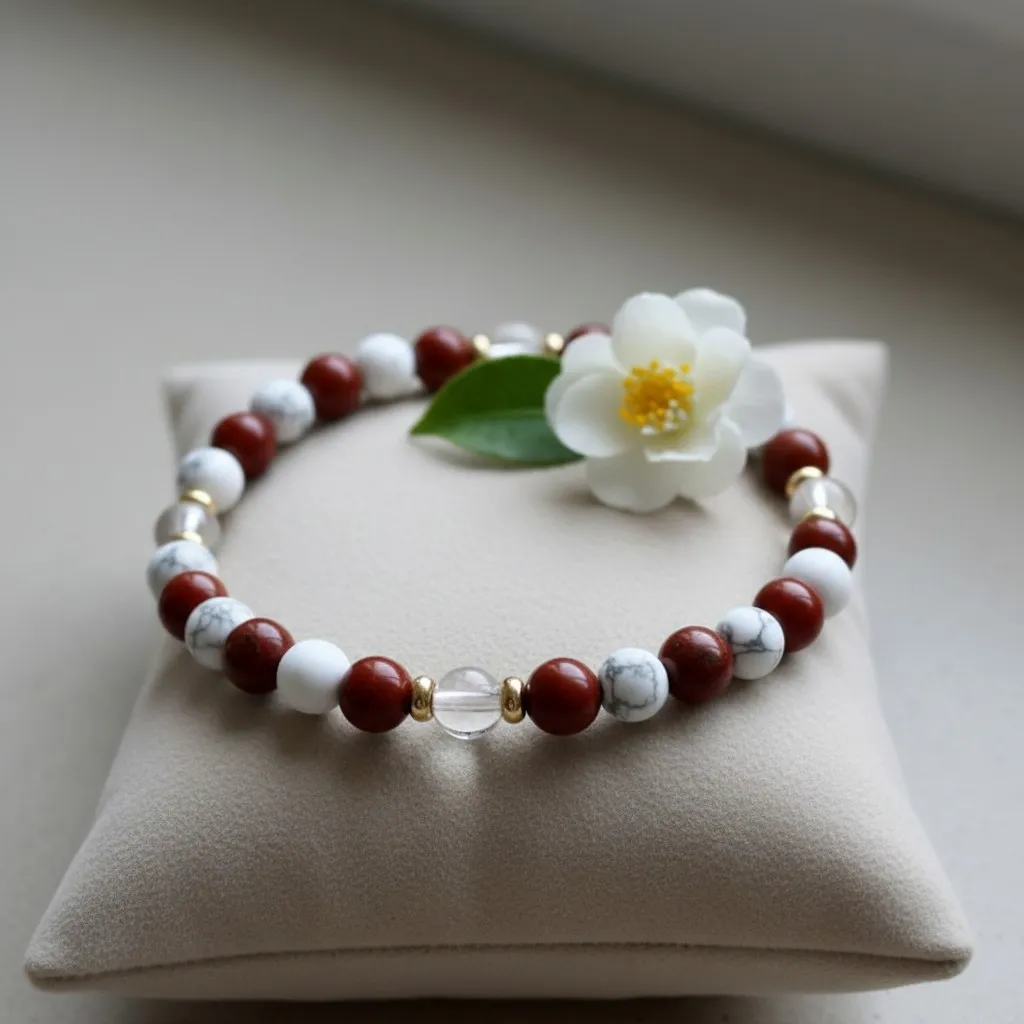 6 mm Genuine Natural Stone Slimming Bracelet (6 po (très petit), Rock crystal)