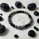 Unisex Bracelet with Natural Semi-Precious Stones ~ Protection ~ Wellness Jewelry