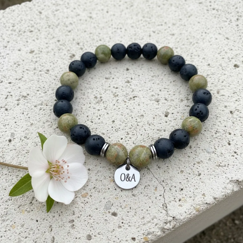 Semi-precious Stone Bracelet ~ Let Go of the Past ~ (6 po (très petit))