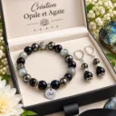 Duo Bracelet and Earrings Gemstones ~ Sky Collection ~ Protection