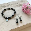 Duo Bracelet et Boucles d'oreilles Pierres précieuses ~ Collection Sky ~ Protection