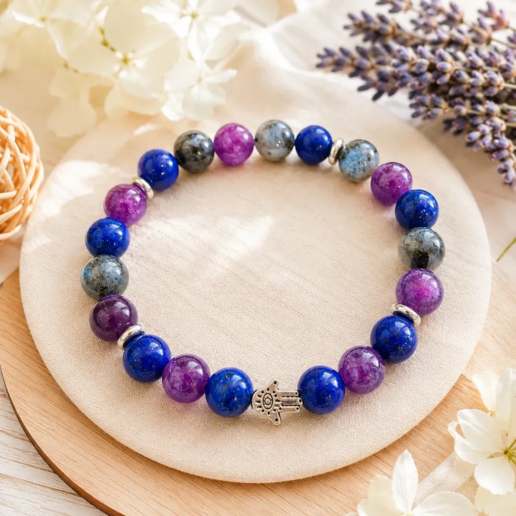 Bracelet Intuition et Éveil de la conscience en Pierres naturelles 8 mm