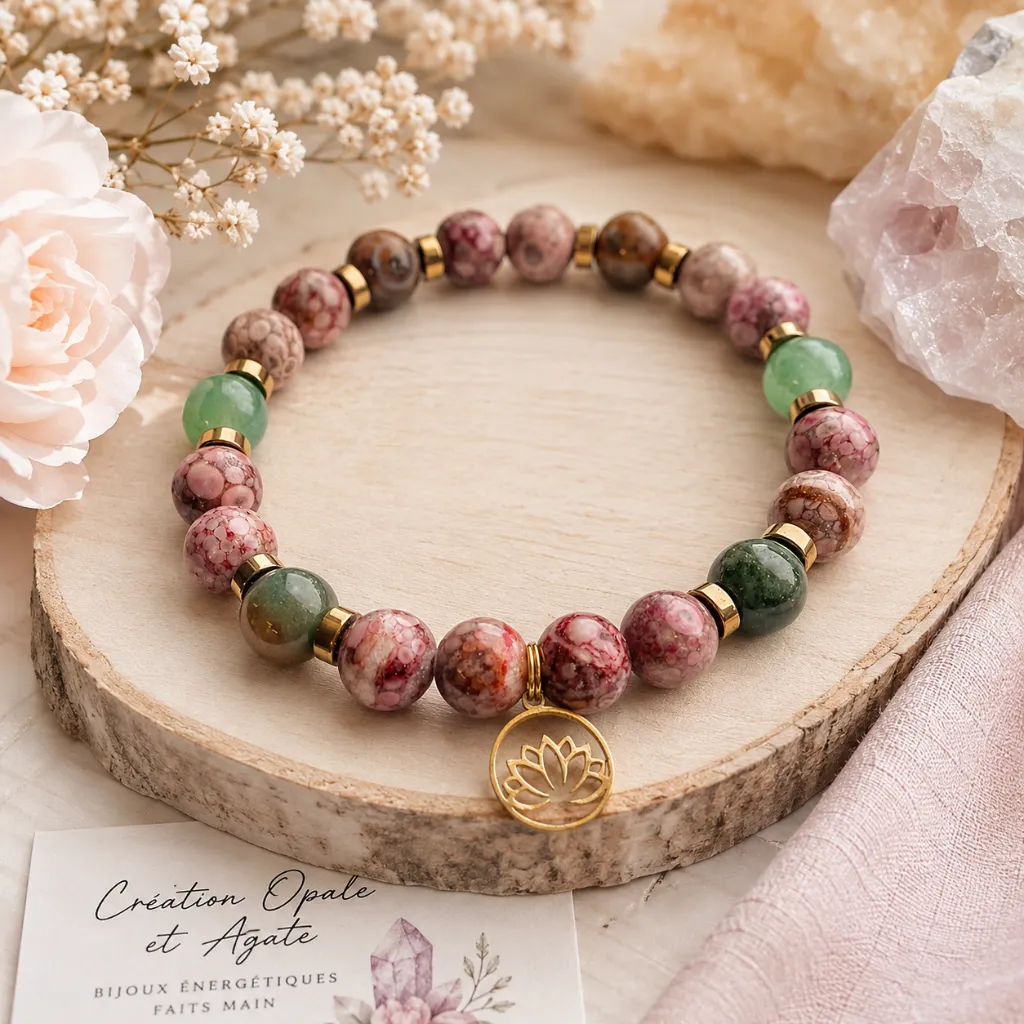 Bracelet Équilibre de la Nature en pierres naturelles véritables – 8 mm
