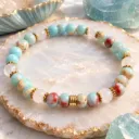 Bracelet Douce Sérénité – Shoushan et Jade blanc – 6 mm
