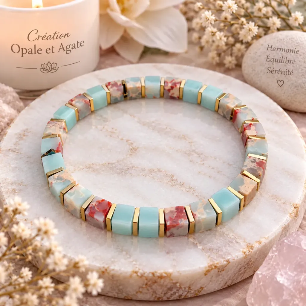 Bracelet Harmonie et Stabilité – Pierre naturelle de Shoushan 4 mm (6 po (très petit))