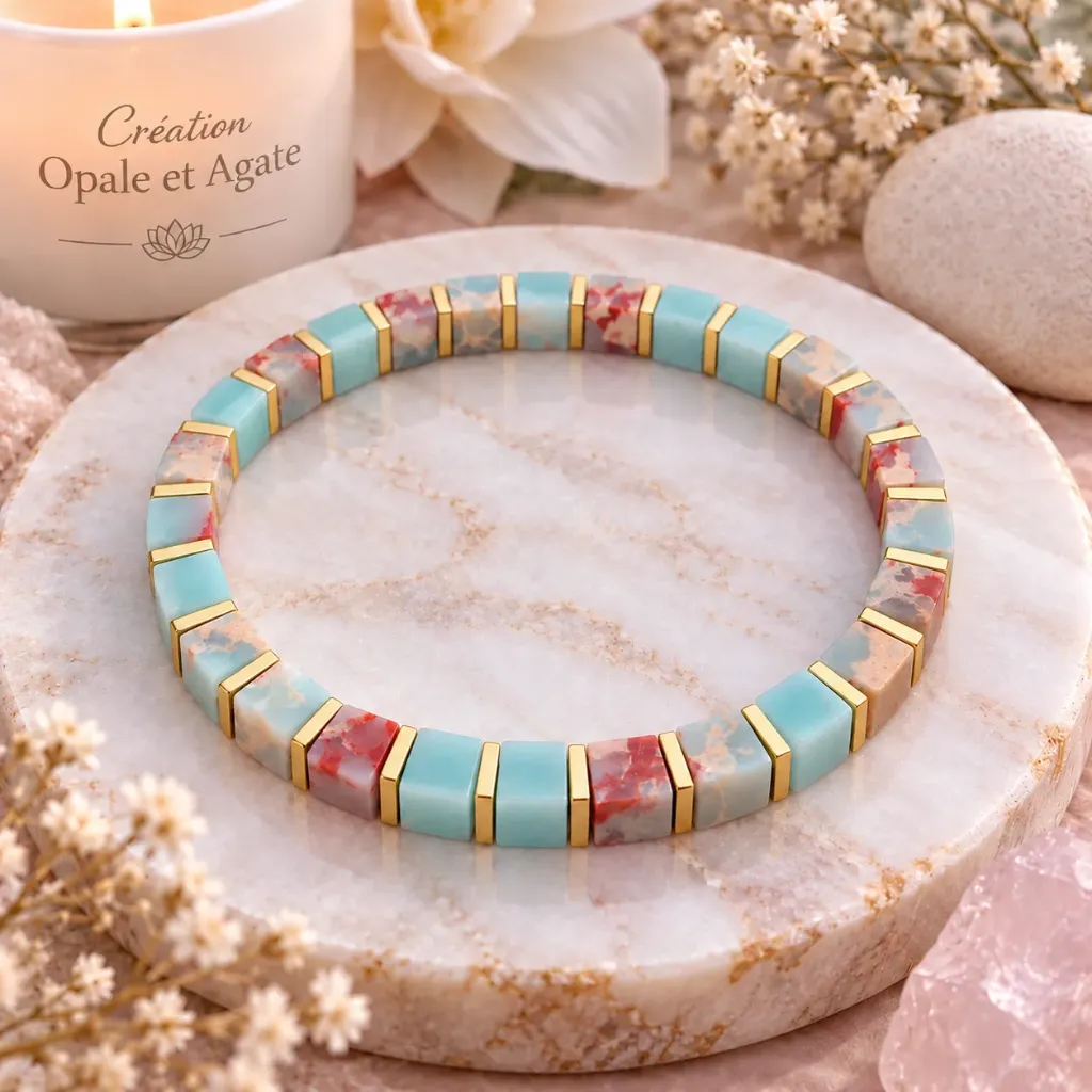 Harmony and Stability Bracelet – Natural Shoushan Stone 4 mm