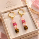 Douce Assurance Earrings – Natural Square Gemstones