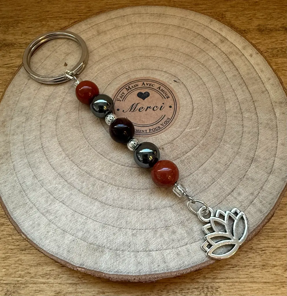 Genuine semi-precious stone key ring ~ Success ~