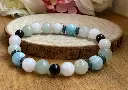 Gemstones Minimalist and delicate bracelet ~ Heart health ~