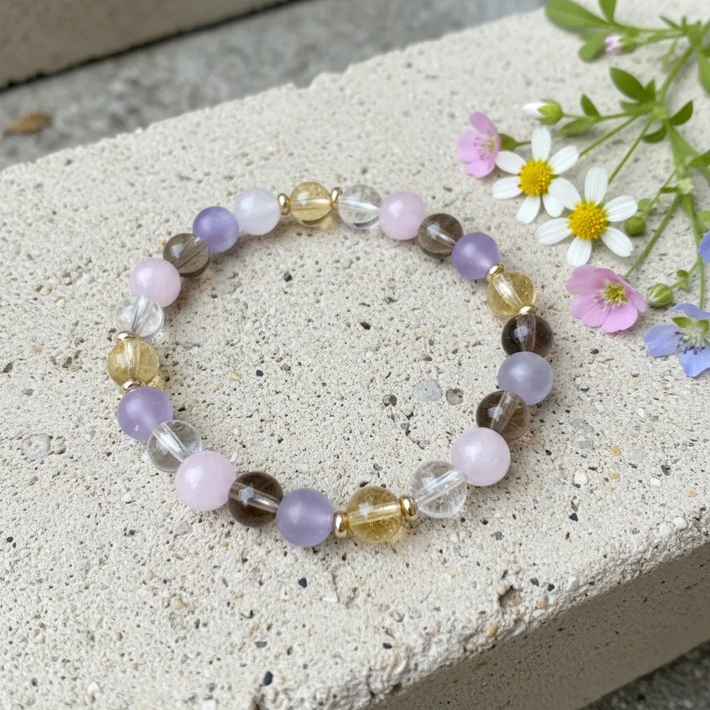 Natural semi-precious stones bracelet ~ Fibromyalgia ~