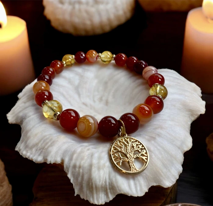 Bracelet en Pierre précieuse naturelle ~ Arbre de vie ~