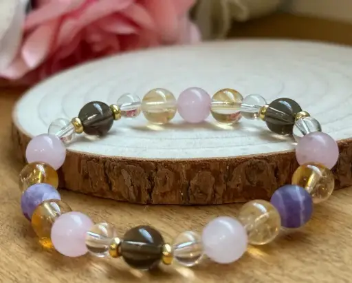 Natural semi-precious stones bracelet ~ Fibromyalgia ~