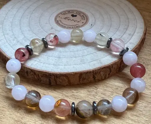 Semi-precious stones bracelet ~ Love ~