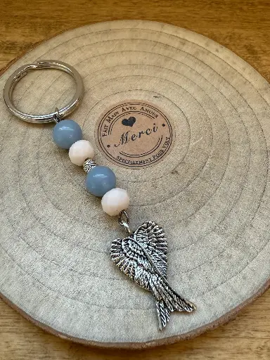 Porte-clés de Pierres semi-précieuses ~ Ange ~