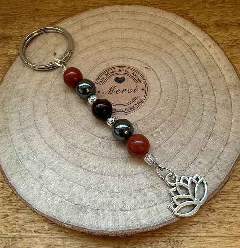 Genuine semi-precious stone key ring ~ Success ~