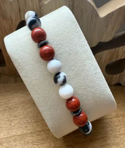Bracelet en Pierre précieuse véritable ~ Santé Cardiaque ~ Cadeau pour elle et lui