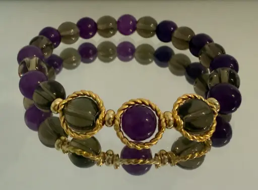 Bracelet de Pierres précieuses naturelles ~ Anti-Tabac ~